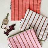 Handbag Small | Tennis Stripes, Pink