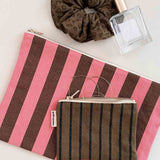 Handbag Small | Tennis Stripes, Olive