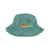 hat | green w/ multicolor wave print