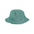 hat | green w/ multicolor wave print