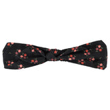 Headband with Bow Black with Multicolor Flowers