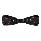 Headband with Bow Black with Multicolor Flowers