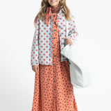 Jacket Shirt Light Blue Denim with Red Dots