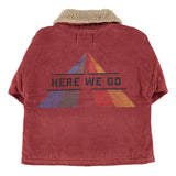 Jacket Bordeaux with "here We Go" Print