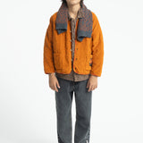 Padded Jacket Camel with "school Trip" Print