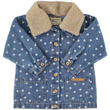Jacket Washed Navy Denim with Stars