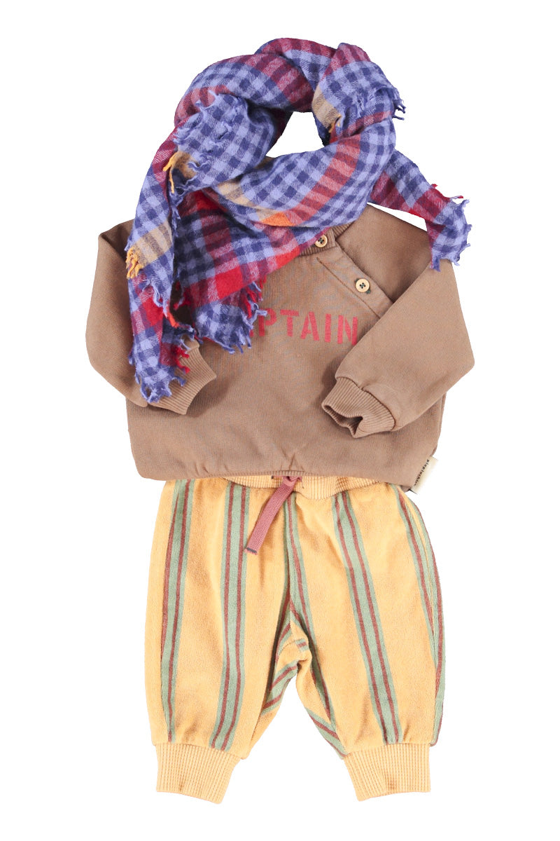 Baby Jogging Pants Sand with Double Stripes