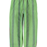 Jogging Pants Green with Double Stripes