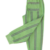 Jogging Pants Green with Double Stripes