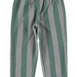 Jogging Pants Grey & Green Stripes