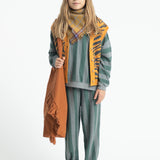 Jogging Pants Grey & Green Stripes