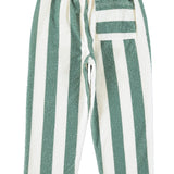 Jogging Pants Ecru & Green Stripes