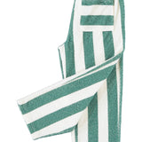 Jogging Pants Ecru & Green Stripes