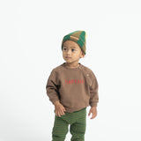 Baby Knitted Baby Leggings Green & Brown Stripes