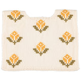 Knitted Sailor Collar Ecru with Flowers
