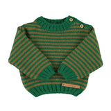 Baby Knitted Sweater Green & Brown Stripes