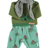 Baby Knitted Sweater Green & Brown Stripes