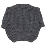 Knitted Sweater Dark Grey with Multicolor Geometric