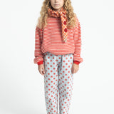 Knitted Sweater Ecru & Red Stripes