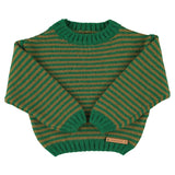 Knitted Sweater Green & Brown Stripes