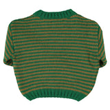 Knitted Sweater Green & Brown Stripes