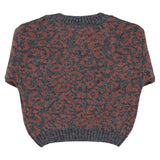 Knitted Sweater Dark Grey with Animal Print