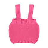 Girl pink knitted top with cherry print