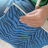 Handbag Big | Zebra print, Blue