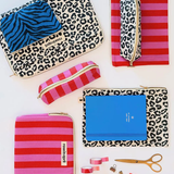 Handbag Big |  Pink & Tomato Stripes