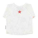 Baby Longsleeve T'shirt Ecru with "here We Go" Print