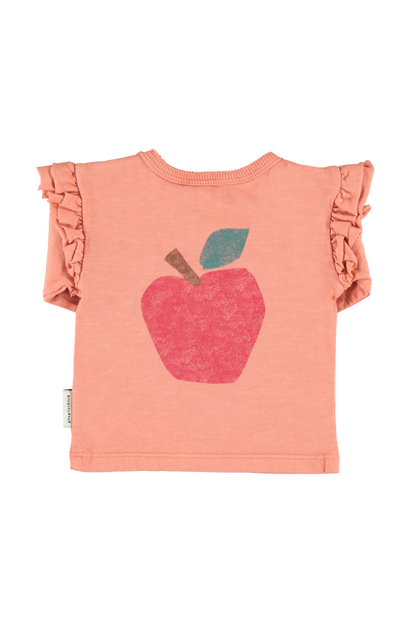 Baby Longsleeve T'shirt Pink with Apple Print