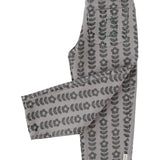 Trousers Grey with Black Flowers