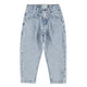 mom fit trousers | washed blue denim