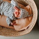 Newborn collar shirt | Ecru w/ animal print