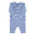 newborn babygrow | blue & white stripes