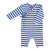 newborn babygrow | blue & white stripes