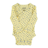 newborn body  | yellow w/ blue little flowers