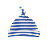 newborn hat | blue & white stripes