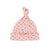 newborn hat | light pink w/ blue little flowers