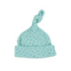 newborn hat | mint w/ blue little stars