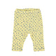 newborn leggings | yellow w/ blue little flowers