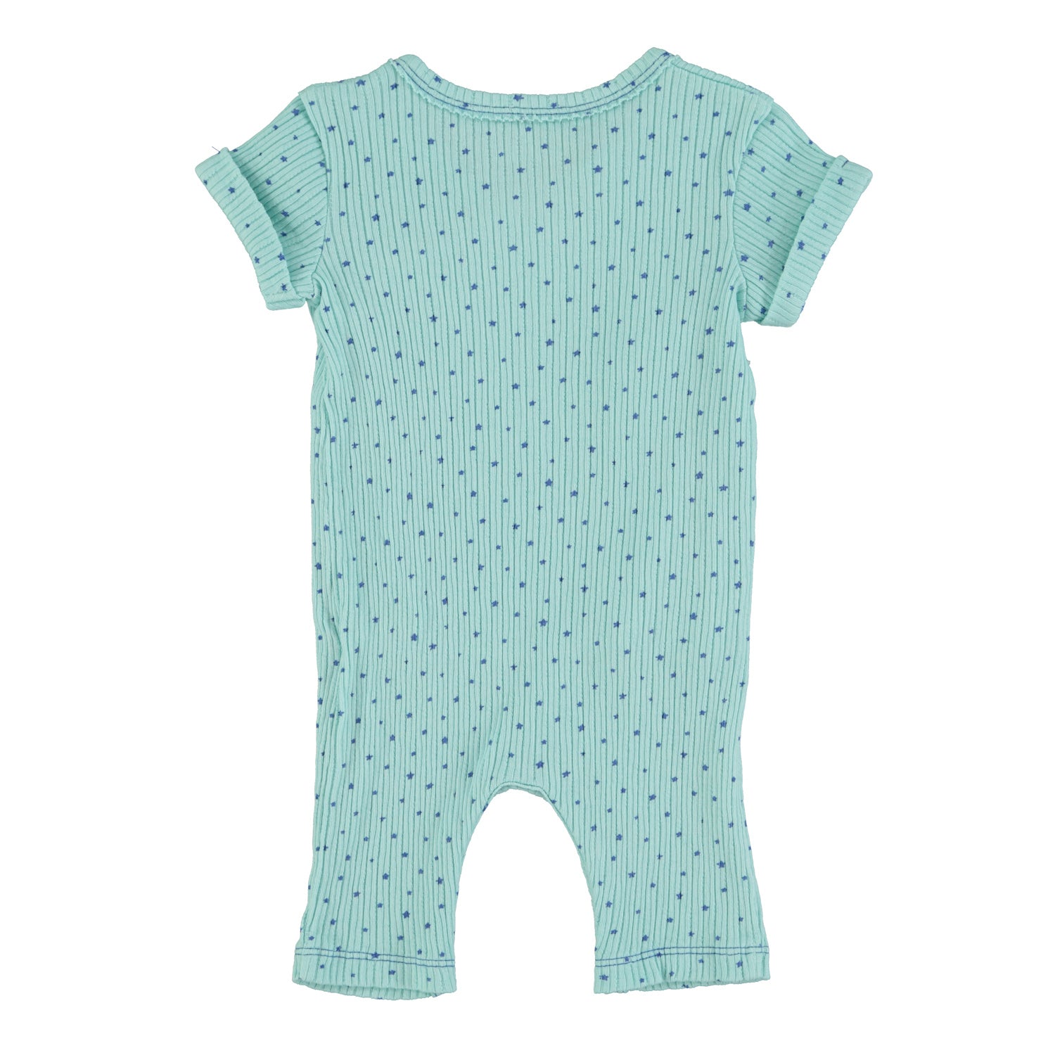 newborn short sleeve babygrow | mint w/ little stars