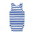 newborn sleeveless body | blue & white stripes