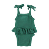 newborn sleeveless body | dark green