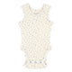 newborn sleeveless body | white w/ blue little stars