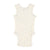 newborn sleeveless body | white w/ blue little stars