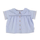 peter pan collar shirt | light blue soft denim