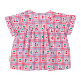 Peter pan collar shirt | lilac w/ cherries allover