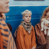 Scarf Green Checkered with Polka Dots
