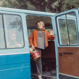 Terry Cotton Longsleeve Tshirt Grey with "school Trip" Print